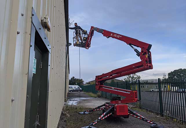cherry picker hire for exterior cleaning