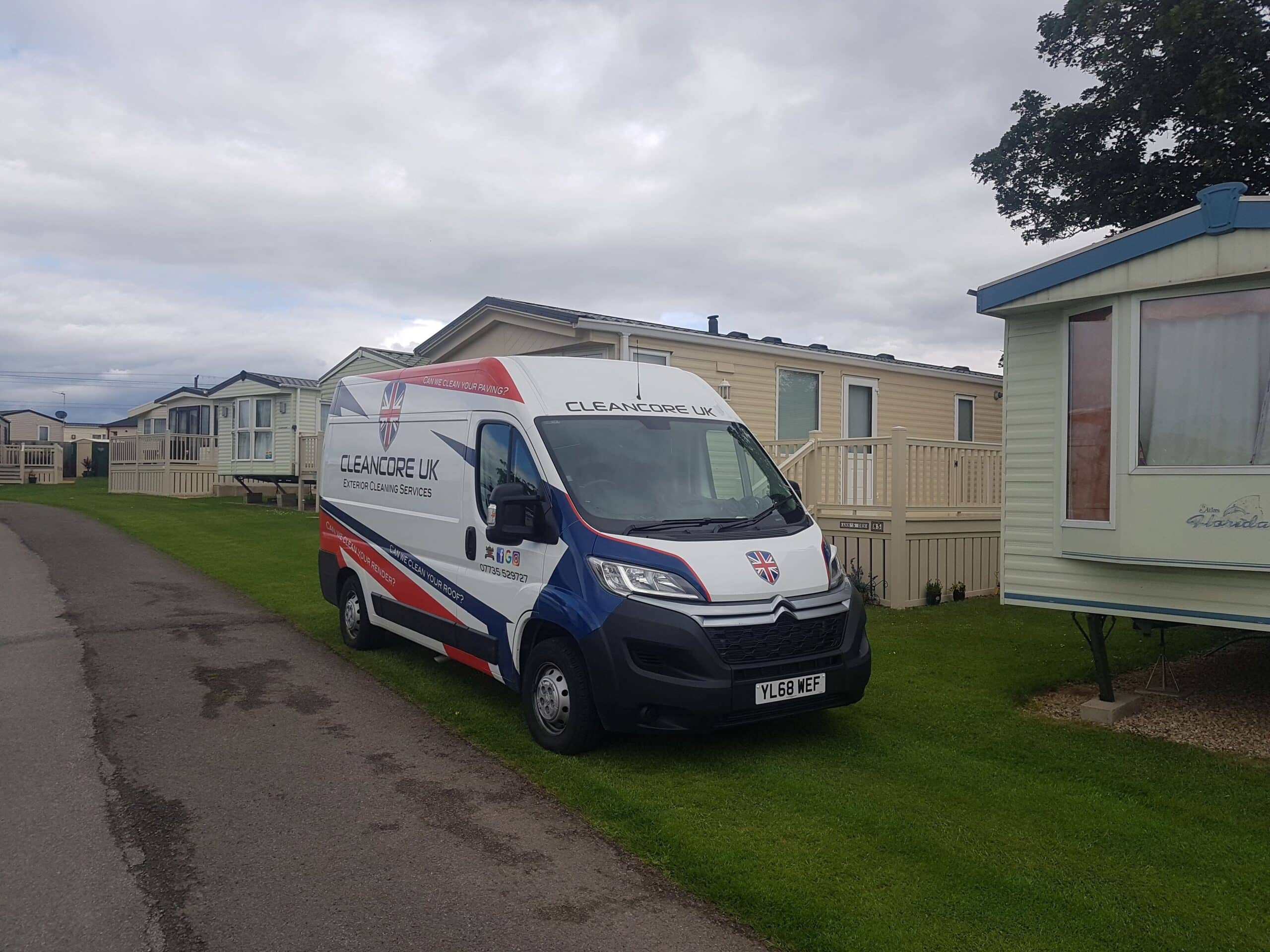 cleancore van at caravan site
